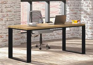 Industrialny stół z drewnianym blatem 120 x 70 - Olvo