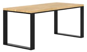 Dębowe duże biurko na metalowych nogach 160 x 70 - Zedo