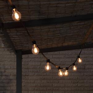 Konstsmide Christmas Łańcuch świetlny LED zasilany energią słoneczną, 6,2 W, kolor bursztynowy, LED-Solar-Lichterkette Party, możliwość ściemniania, kremowy / amber, tworzywo sztuczne, nowoczesny