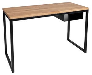 Dębowe biurko na czarnych metalowych nogach - Avorro 8X