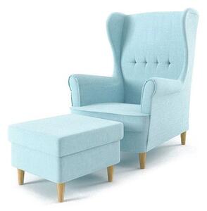 Fotel USZAK w minimalistycznej stylowej odsłonie +podnóżek