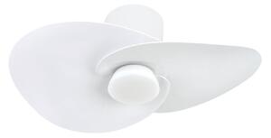 Wentylator sufitowy LED Nenufar, biały, DC, cichy, CCT – Mantra Mantra Iluminación, Nenufar, ściemnialny, biały, salon, aluminium, nowoczesny