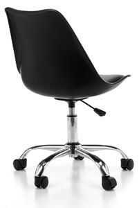 Krzesło obrotowe biurowe czarne Tulip 2 z poduszką i regulacją wysokości siedziska