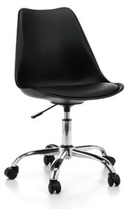 Krzesło obrotowe biurowe czarne Tulip 2 z poduszką i regulacją wysokości siedziska