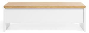 Biały stolik w dekorze dębu 60x110 cm Abilen – Kave Home