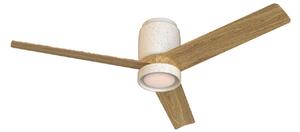 Wentylator sufitowy LED Ceramica M, biały, DC, cichy, CCT – Mantra Mantra Iluminación, Ceramica M, ściemnialny, biały, salon, metal, nowoczesny