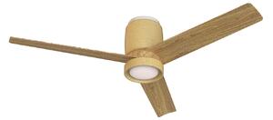 Wentylator sufitowy LED Ceramica M beżowy/drewno DC cichy – Mantra Mantra Iluminación, Ceramica M, ściemnialny, beżowy, salon, metal, nowoczesny