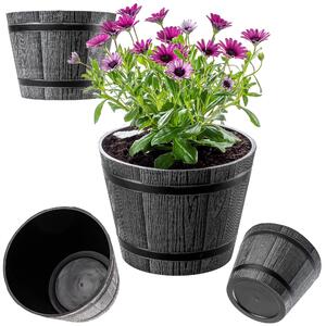 Donica na kwiaty Sori 23 cm, ciemny szary