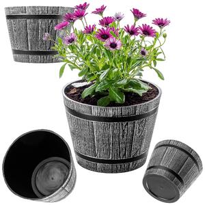 Donica na kwiaty Sori 23 cm, jasny szary
