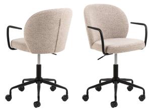 Krzesło biurowe Patricia, beżowe, obrotowe, regulowane (02723)
