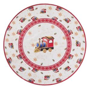 Czerwony okrągły dywan ze świątecznym motywem ø 160 cm Toy's Delight Train – Villeroy&Boch