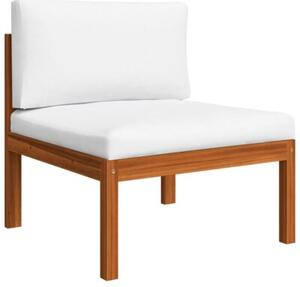 Sofa 3-osobowa ogrodowa z poduszką, drewno akacjowe i lina