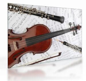 Obraz na szkle - Instrumenty muzyczne (70x50 cm)