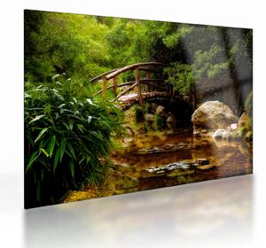 Obraz na szkle - Most nad rzeką (70x50 cm)