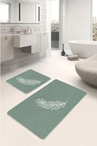 Zielone dywaniki łazienkowe zestaw 2 szt. 100x60 cm – Minimalist Home World