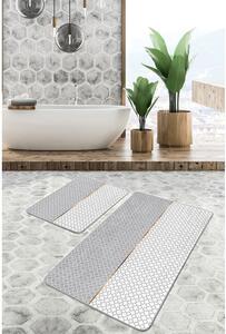 Szare dywaniki łazienkowe zestaw 2 szt. 100x60 cm – Minimalist Home World