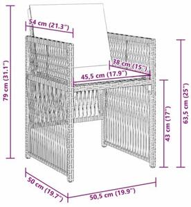 Zestaw Mebli Ogrodowych Komplet Jadalniany 5-Częściowy Beżowy Metal Na Taras Balkon Ogród
