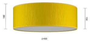 Żółta lampa sufitowa Sotto Luce Doce XL, ⌀ 45 cm