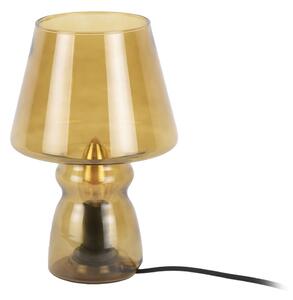Musztardowa szklana lampa stołowa Leitmotiv Glass, wys. 25 cm