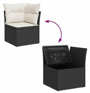 Zestaw Mebli Ogrodowych Komplet Wypoczynkowy Narożny Z Poduszkami 4-Częściowy Rattan Na Taras Balkon Ogród