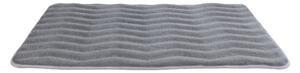 Jasnoszary dywanik łazienkowy z pianką z pamięcią kształtu Wenko Light Grey, 80x50 cm