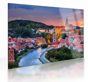 Obraz na szkle - Český Krumlov (70x50 cm)