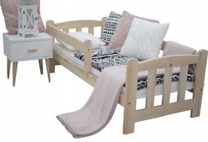 Łóżko dziecięce drewniane JAŚ 70x160 sosnowe