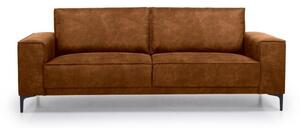 Koniakowa sofa z imitacji skóry 224 cm Copenhagen – Scandic
