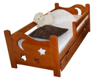 Łóżko łóżeczko dla dziecka drewniane SEWERYN 70x160 kolor OLCHA