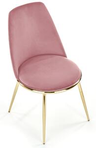 Krzesło tapicerowane do jadalni k460 różowe