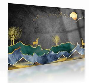 Obraz na szkle - Górska sceneria (70x50 cm)
