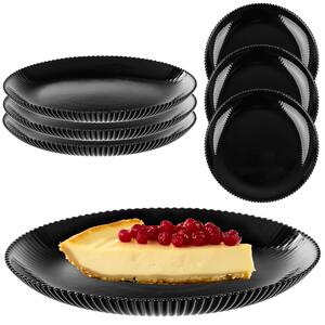 Talerz deserowy Regno 19 cm czarny 3 szt