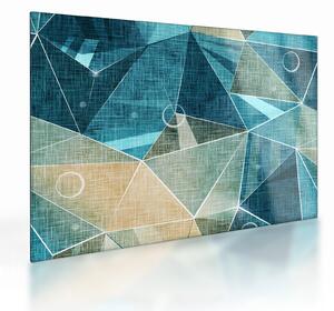 Obraz na szkle - Turkusowa abstrakcja (70x50 cm)