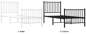 Białe metalowe łóżko pojedyncze 90x200 cm - Romaxo