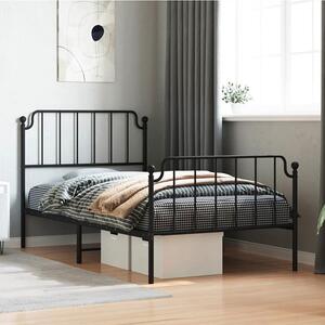 Czarne metalowe łóżko indusrialne 100x200cm - Onex