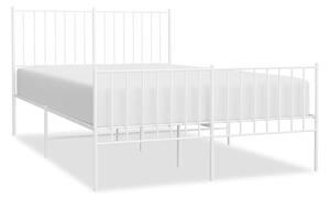 Białe metalowe łóżko małżeńskie w stylu loft 160x200 cm - Romaxo