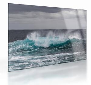 Obraz na szkle - Fale w oceanie (70x50 cm)