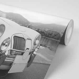 Samoprzylepna fototapeta luksusowy czarno-biały zabytkowy samochód