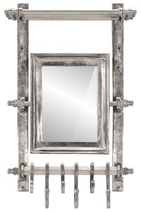 Półka na bagaże z wieszakami, ścienna, aluminium