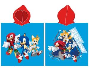 Ponczo dziecięce Jeż Sonic i Przyjaciele, 55 x 110 cm