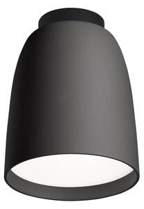 Bover lampa sufitowa zewnętrzna Nut, czarna, aluminium/stal, Ø 10 cm