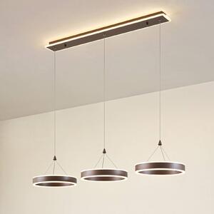 Lampa wisząca Kolo Lucande, możliwość ściemniania, brązowy / rdzawy, salon / jadalnia, nowoczesny