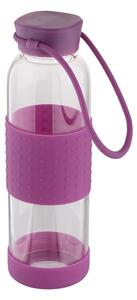 Altom Szklana butelka na wodę 550 ml, fioletowy