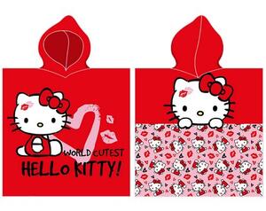 Ponczo dziecięce Hello Kitty Najsłodsze na Świecie, 55 x 110 cm