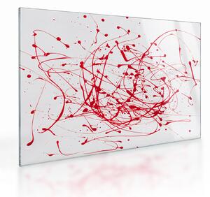 Obraz na szkle przy użyciu techniki drippingu (70x50 cm)