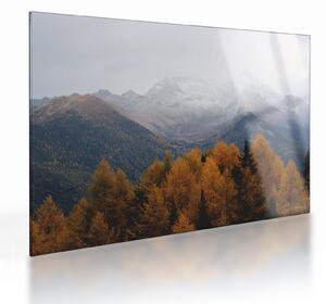 Obraz na szkle - Widok na grzbiety górskie (70x50 cm)