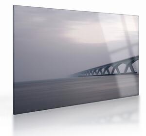 Obraz na szkle mostu we mgle (70x50 cm)