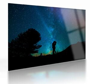 Obraz na szkle - Spotkanie pod gwiazdami (70x50 cm)