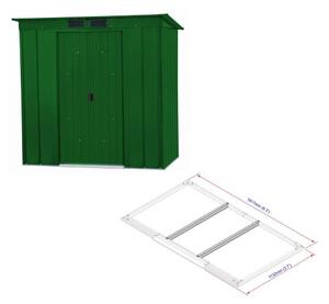 Pent Roof Eco Domek ogrodowy 2,5 m² + profile podłogowe, zielony DURAMAX 50024