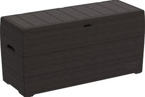Durabox Plastikowy ogrodowy pojemnik do przechowywania 270 l, 117 x 45 x 56 cm, brązowy DURAMAX 8660